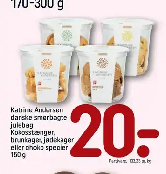 REMA 1000 Katrine Andersen danske smørbagte julebag Kokosstænger, brunkager, jødekager eller choko specier tilbud