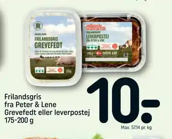 REMA 1000 Frilandsgris fra Peter & Lene Grevefedt eller leverpostej tilbud