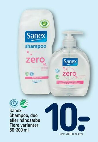 REMA 1000 Sanex Shampoo, deo eller håndsæbe tilbud