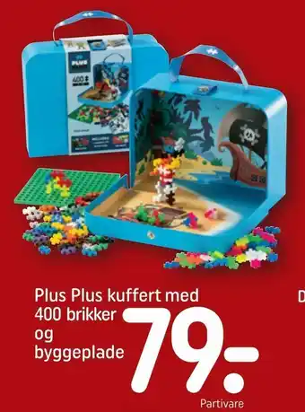 REMA 1000 Plus Plus kuffert med 400 brikker og byggeplade tilbud