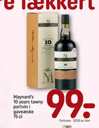 REMA 1000 Maynard's 10 years tawny portvin i gaveæske tilbud