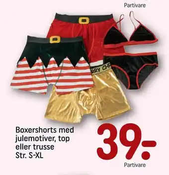 REMA 1000 Boxershorts med julemotiver, top eller trusse tilbud
