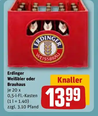 REWE Erdinger Weißbier Oder Brauhaus tilbud