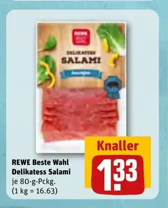 REWE Rewe Beste Wahl Delikatess Salami tilbud