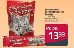 Schluckwerder Chokoladekranse el. Knapper
