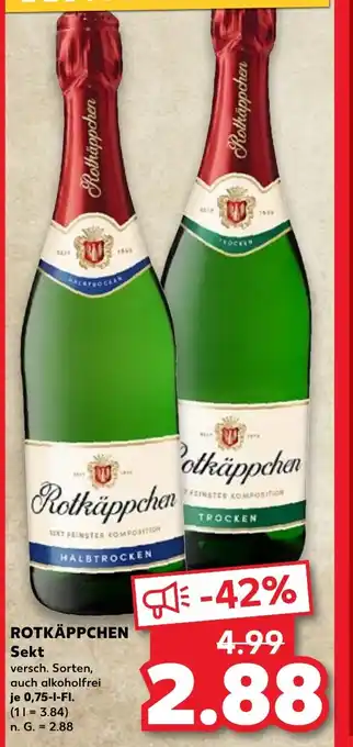 Kaufland ROTKÄPPCHEN Sekt tilbud