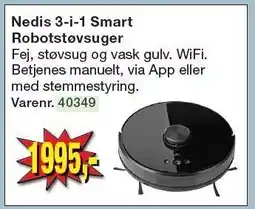 Harald Nyborg Nedis 3-i-1 Smart Robotstøvsuger tilbud