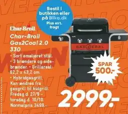 Bilka Char-Broil Gas2Coal 2.0 330 tilbud
