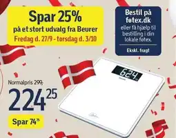 Føtex Spar 25% på et stort udvalg fra Beurer tilbud