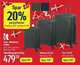Føtex Spar 20% på kufferter tilbud