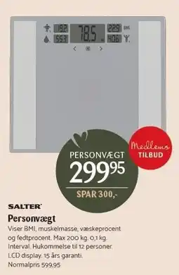 Kop & Kande SALTER Personvægt tilbud