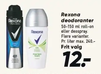 Bilka Rexona deodoranter tilbud