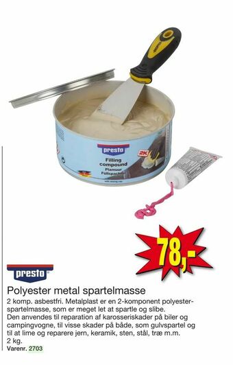 Harald Nyborg Polyester metal spartelmasse tilbud