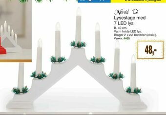 Harald Nyborg Lysestage med 7 LED lys tilbud