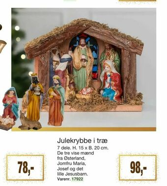 Harald Nyborg Julekrybbe i træ tilbud