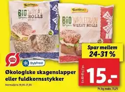 Lidl TASTINO Økologiske skagenslapper eller fuldkornsstykker tilbud