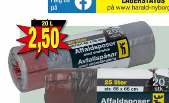Harald Nyborg Affaldsposer med snøreluk tilbud