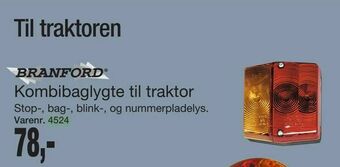Harald Nyborg Kombibaglygte til traktor tilbud