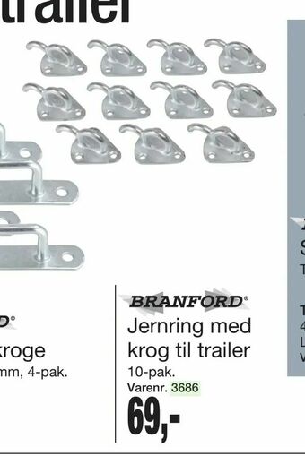 Harald Nyborg Jernring med krog til trailer tilbud