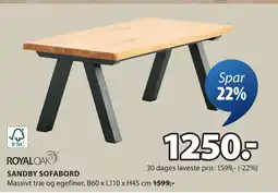 JYSK SANDBY SOFABORD tilbud