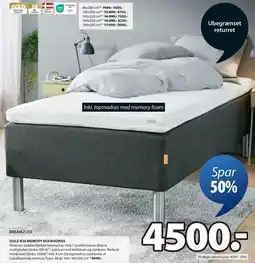 JYSK GOLD B30 MEMORY BOXMADRAS tilbud