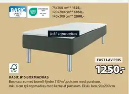 JYSK BASIC B15 BOXMADRAS tilbud