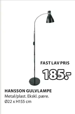 JYSK HANSSON GULVLAMPE tilbud
