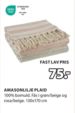JYSK AMASONLILJE PLAID tilbud
