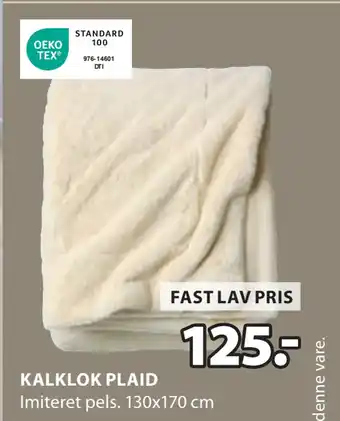 JYSK KALKLOK PLAID tilbud