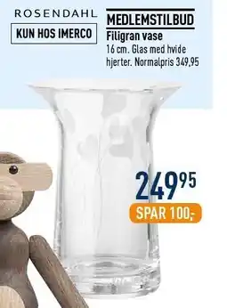 Imerco Filigran vase tilbud