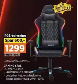 Power DACOTA GAMING STOL tilbud
