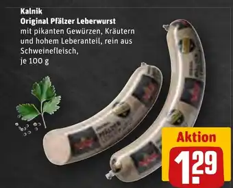 REWE Kalnik Original Pfälzer Leberwurst tilbud