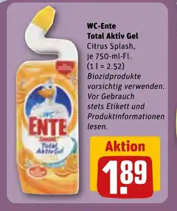REWE DE WC-Ente Total Aktiv Gel tilbud
