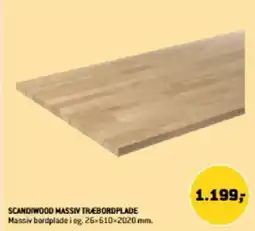 Scandiwood Massiv Træebordplade