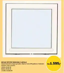 XL-BYG Outline Topstyret Vindue Med 3-Lagsglas tilbud
