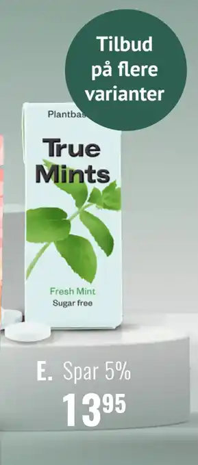 Helsam Pastiller Fresh Mint True Mints tilbud