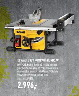 Johannes Fog DEWALT 230V KOMPAKT BORDSAV tilbud