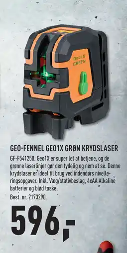 Johannes Fog GEO-FENNEL GEO1X GRØN KRYDSLASER tilbud
