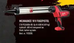 Johannes Fog MILWAUKEE 18 V FUGEPISTOL tilbud