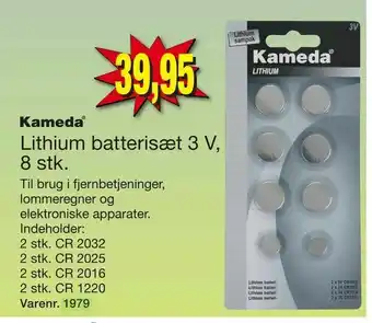 Lithium batterisæt 3 V