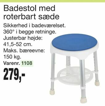 Harald Nyborg Badestol med roterbart sæde tilbud