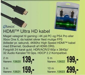 Harald Nyborg HDMI™ Ultra HD kabel tilbud