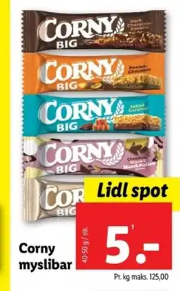 Lidl CORNY Myslibar tilbud