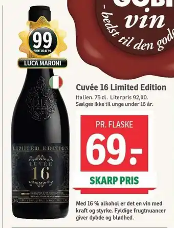 SPAR Cuvée 16 Limited Edition tilbud