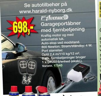 Harald Nyborg Garageportåbner med fjernbetjening tilbud