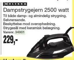 Harald Nyborg MELISSA Dampstrygejern 2500 watt tilbud