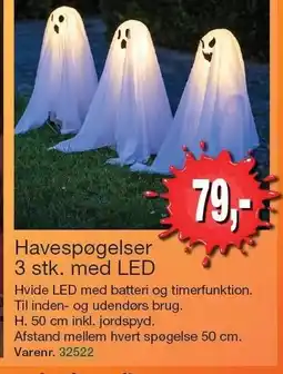 Harald Nyborg Havespøgelser 3 stk. med LED tilbud