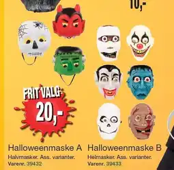 Harald Nyborg Halloweenmaske A eller B tilbud