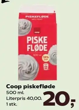 Kvickly Coop piskefløde tilbud