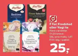 Kvickly F for Fredsted eller Yogi te tilbud